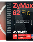 Ashaway ZyMax 62 Fire 0.62mm Badminton Set - Smash Pro