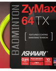 Ashaway ZyMax 64 TX 0.64mm Badminton Set - Smash Pro