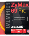 Ashaway ZyMax 69 Fire 0.69mm Badminton Set - Smash Pro