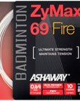 Ashaway ZyMax 69 Fire 0.69mm Badminton Set - Smash Pro