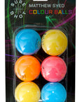Matthew Syed Coloured Table Tennis Balls 6Pk