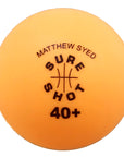 Matthew Syed Coloured Table Tennis Balls 6Pk