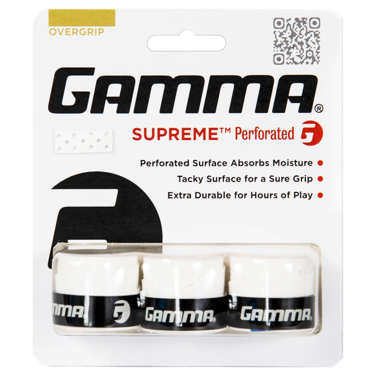 GAMMA Supreme Perforated Overgrip 3 Pack - Smash Pro