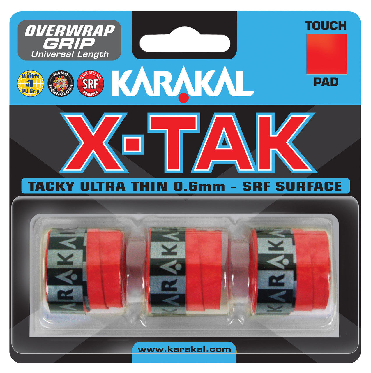 Karakal X-Tak Overgrip 3 Pack - Smash Pro