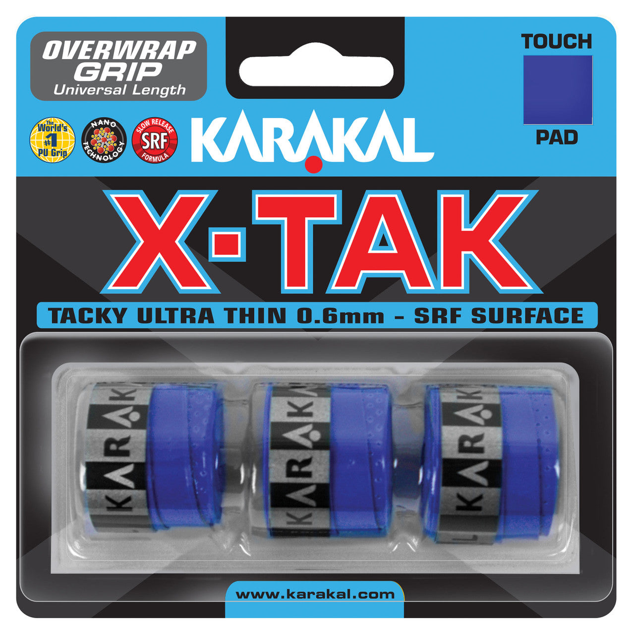 Karakal X-Tak Overgrip 3 Pack - Smash Pro