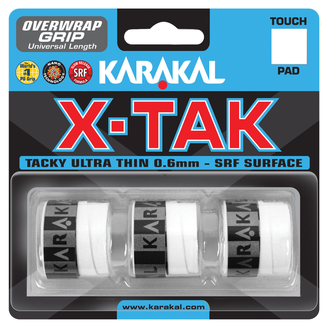 Karakal X-Tak Overgrip 3 Pack - Smash Pro