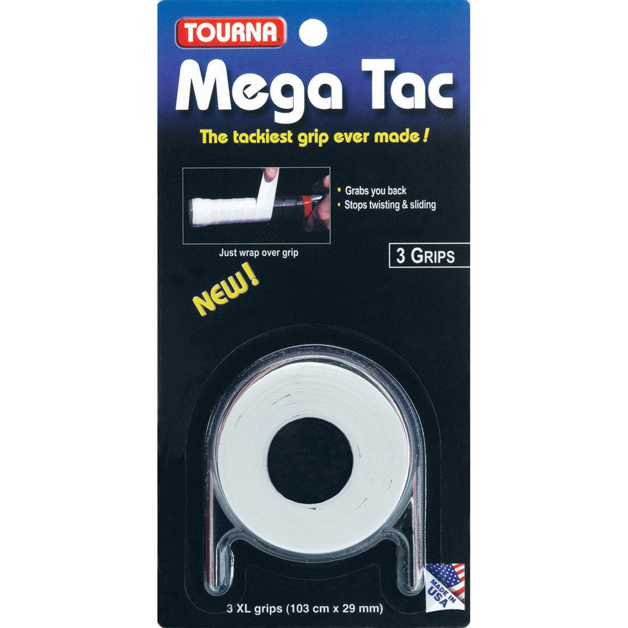 Tourna Mega Tac XL Overgrip 3 Pack - Smash Pro