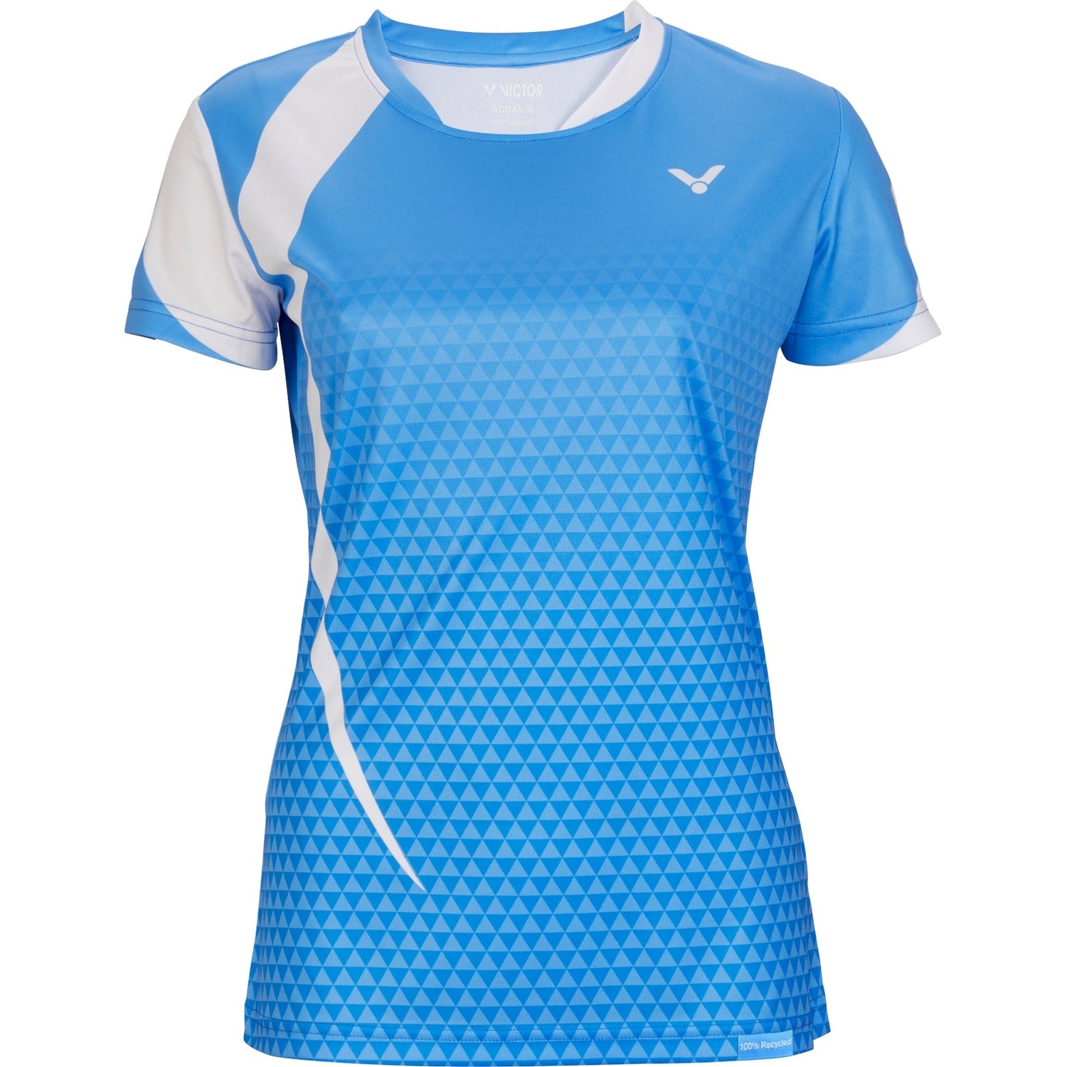 VICTOR ECO SERIES T-SHIRT T-04102 M WOMENS BLUE/WHITE - Smash Pro