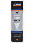 VICTOR NYLON SHUTTLE 3000 PLATIN 6PC TUBE MEDIUM SPEED WHITE - Smash Pro
