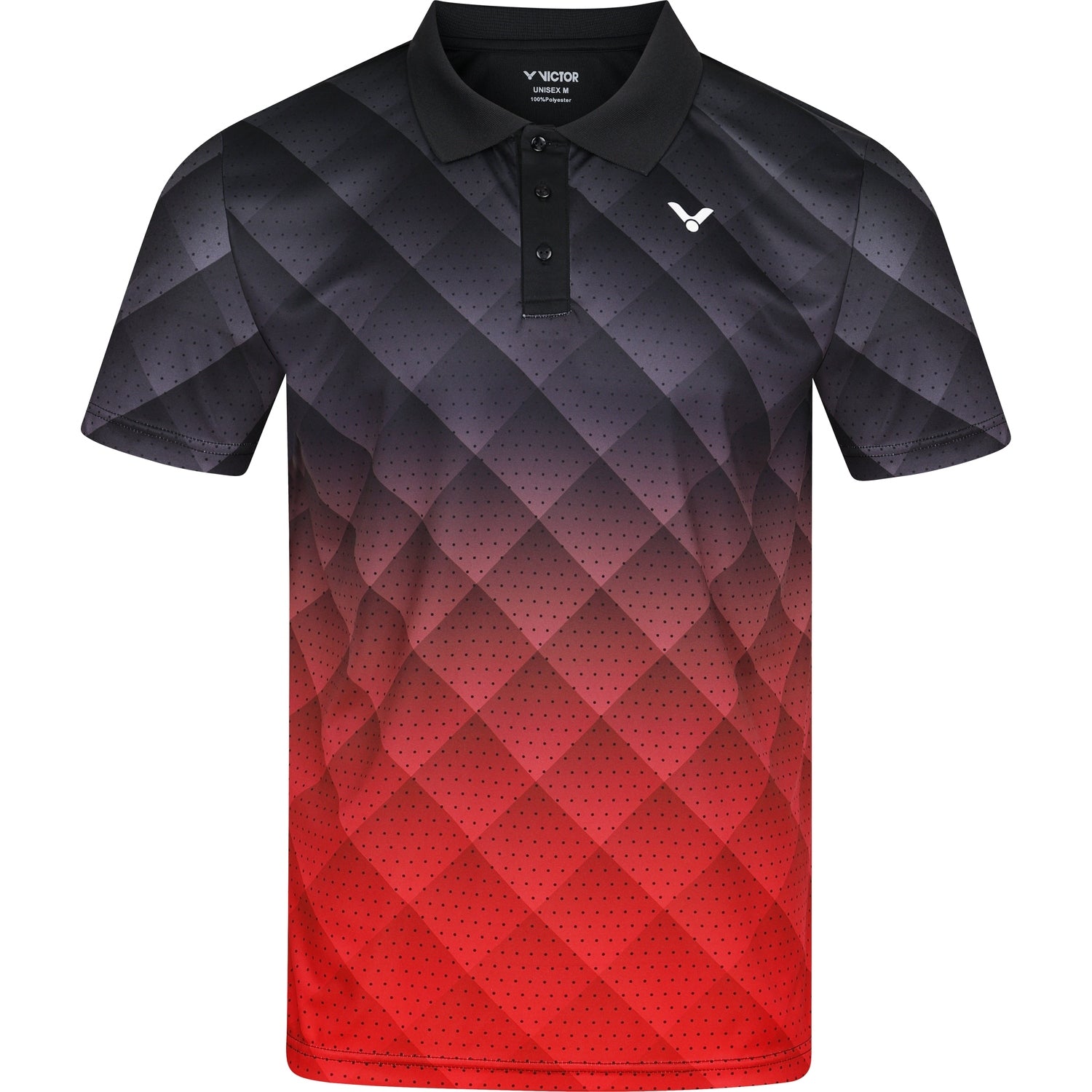 VICTOR POLO S-13100 C UNISEX BLACK/RED - Smash Pro