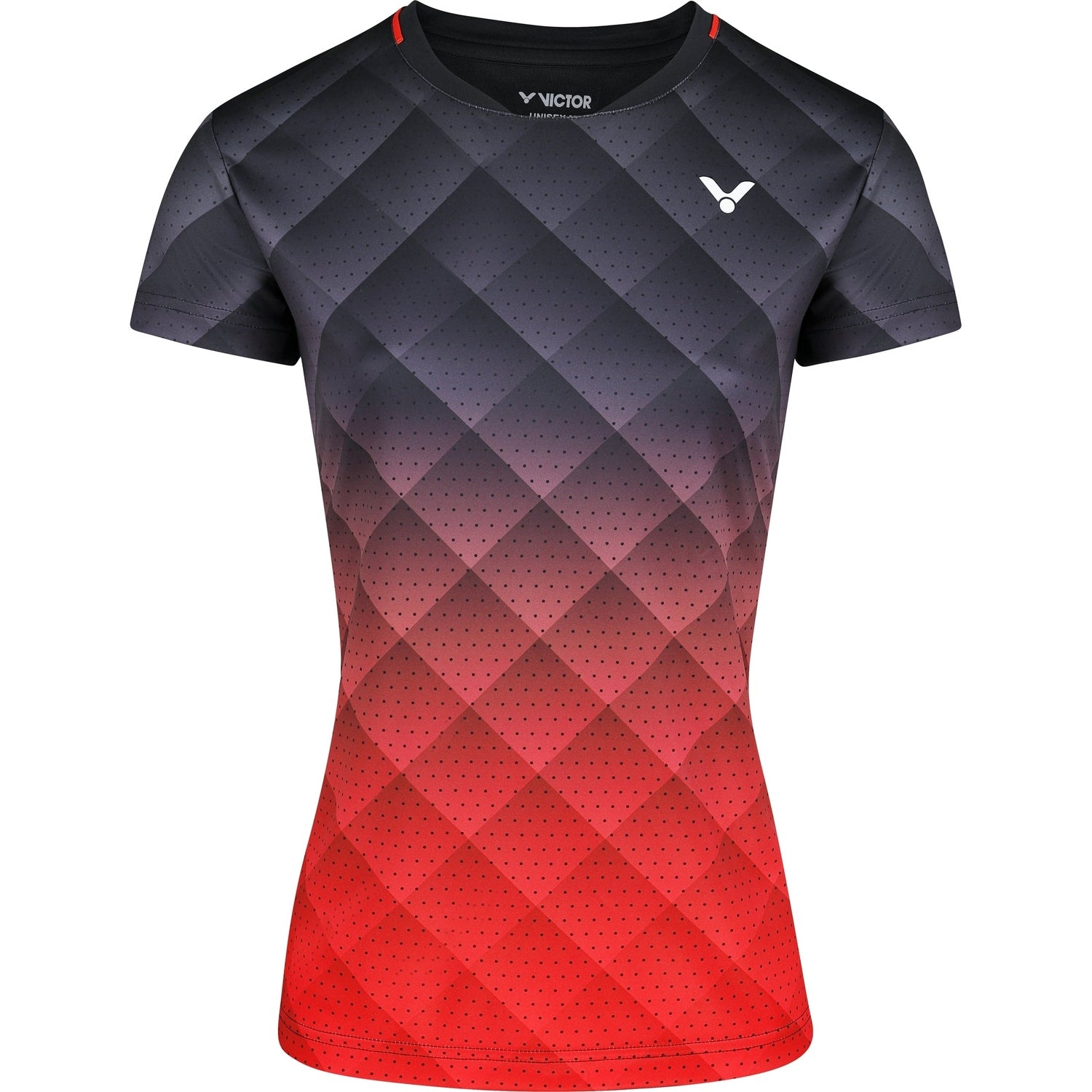 VICTOR T-SHIRT T-14100 C WOMENS BLACK/RED - Smash Pro