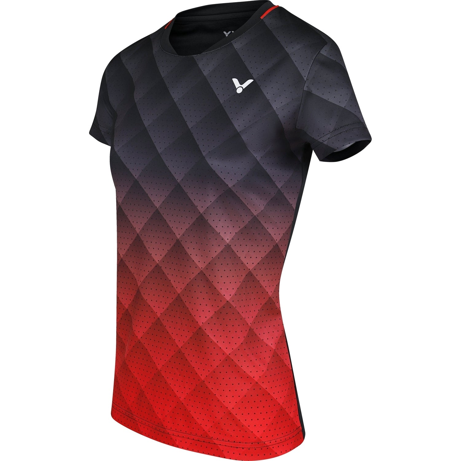 VICTOR T-SHIRT T-14100 C WOMENS BLACK/RED - Smash Pro