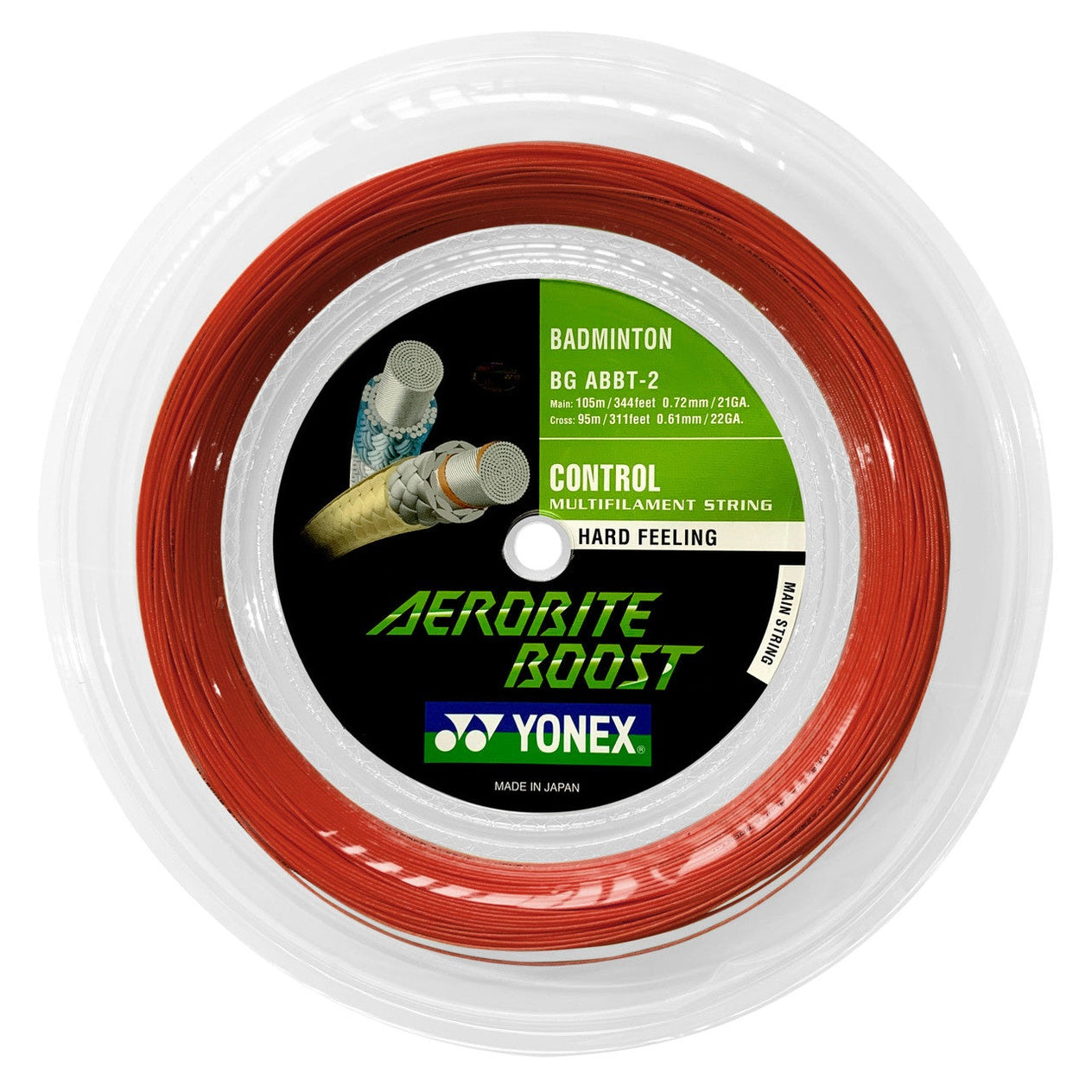 Yonex Aerobite Boost 0.72-0.61mm Badminton Hybrid 200M Reel - Smash Pro