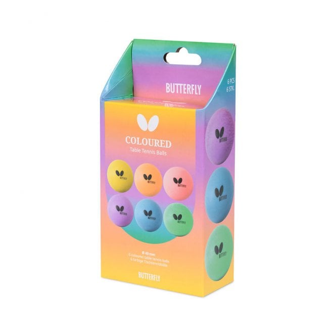 Butterfly Coloured Balls (Pack Of 6)
