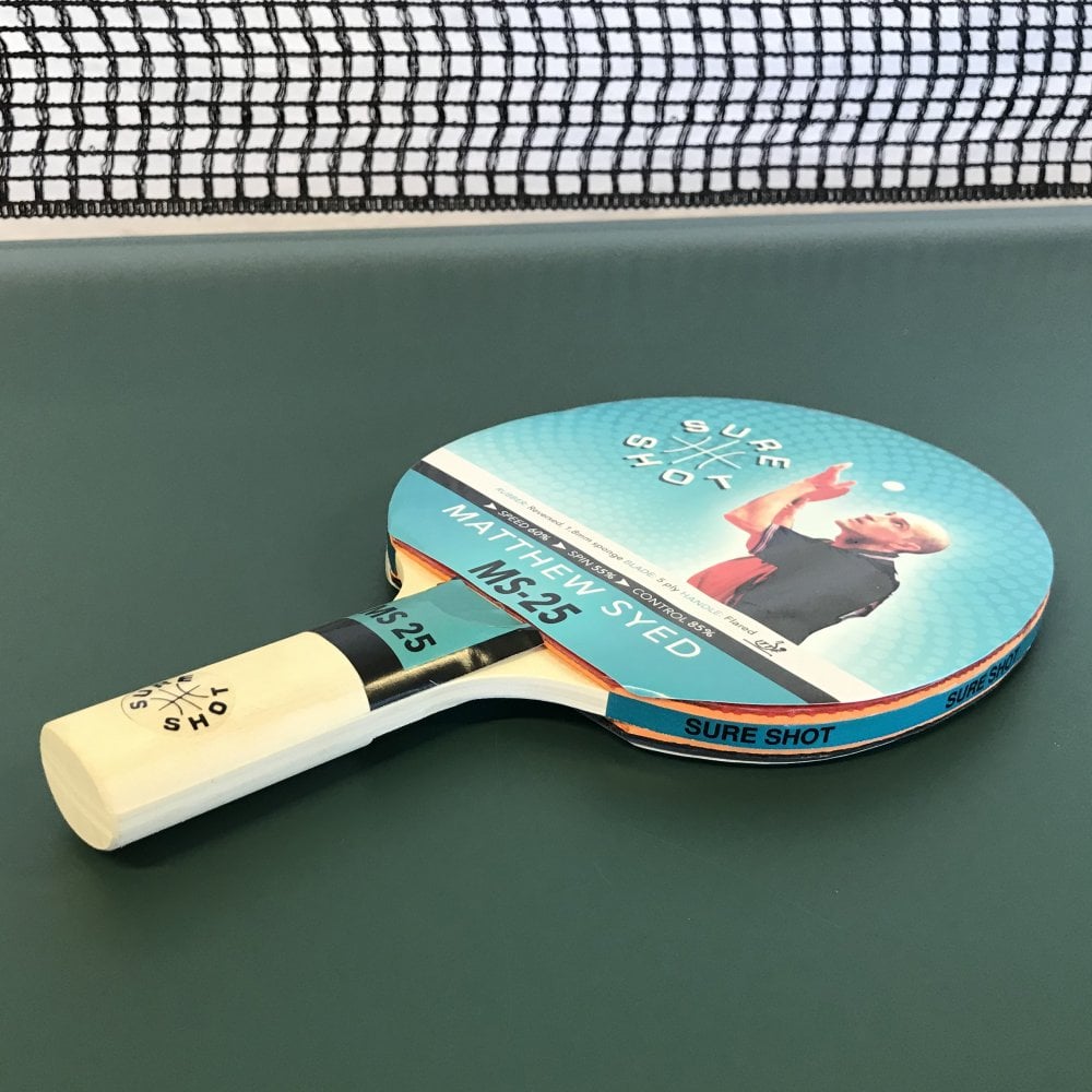 Matthew Syed 25 1.8Mm Ittf Approved Reversed Rubber Table Tennis Bat