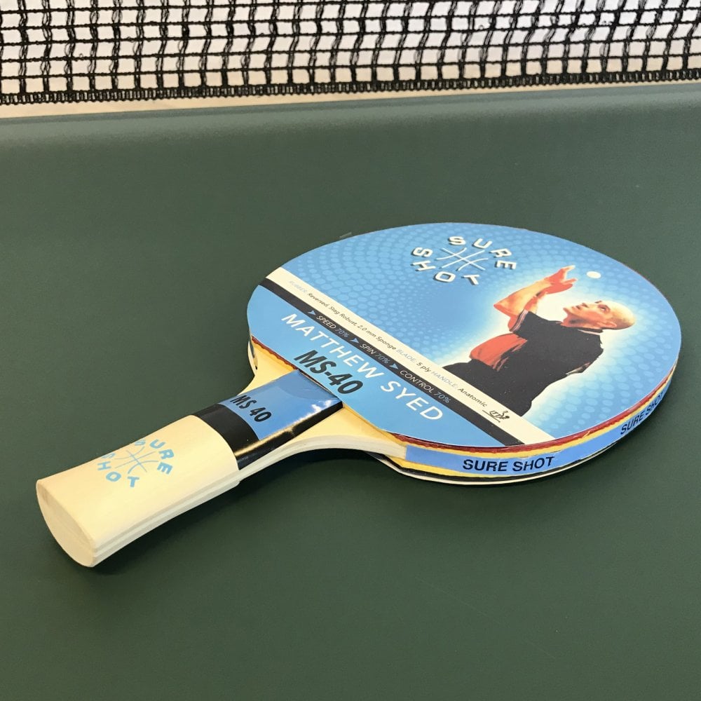 Matthew Syed 40 2Mm Ittf Approved Reversed Rubber Table Tennis Bat