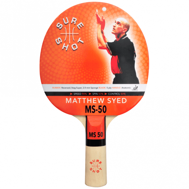 Matthew Syed 50 2.5Mm Ittf Approved Reversed Rubber Table Tennis Bat