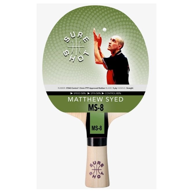 Matthew Syed 8 1.5Mm Reversed Rubber Table Tennis Bat